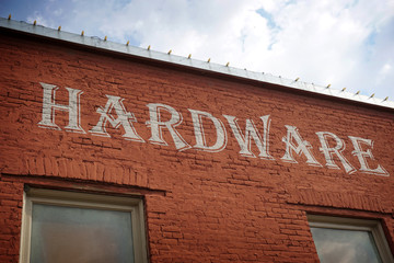 vintage hardware store sign