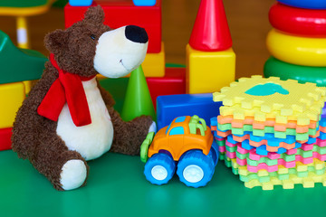 Children's toys on the table.