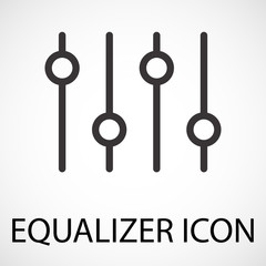 Simple equalizer icon, vector, illustration, eps file