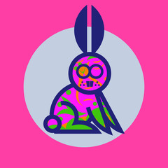 Decorated rabbit for the autumn festival