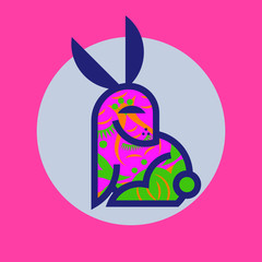 Decorated rabbit for the autumn festival