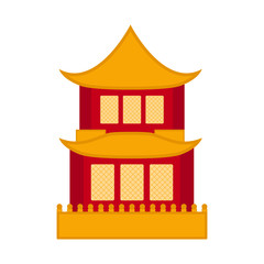 Traditional asian building icon