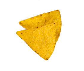 tortilla chips isolated on white