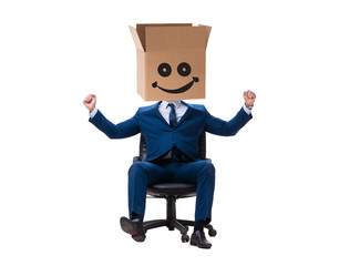 Excited happy businessman in happiness concept