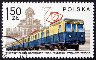 Postage stamp Poland 1978 Electric Train and Otwock Station