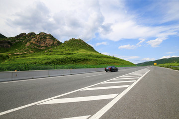 Beautiful highway in the mountains