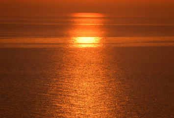 Dawn over the sea. Sea of Azov. Sunrise