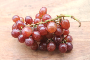 Grapes on a wooden table