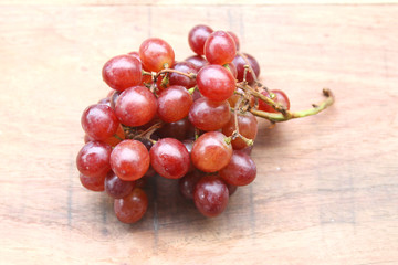 Grapes on a wooden table