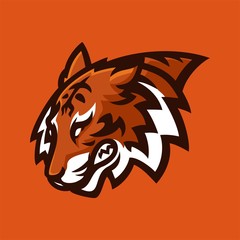 tiger esport gaming mascot logo template