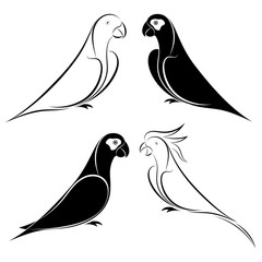 set of parrot © enterphoto