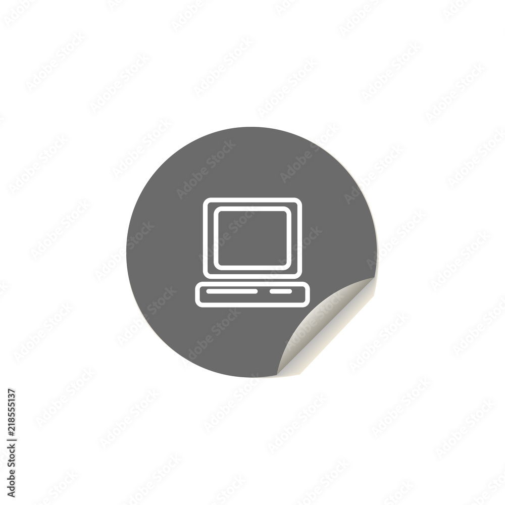 Fototapete desktop computer icon. element of web icons for mobile concept and web apps. sticker style desktop c