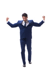 Young businessman isolated on whie background 