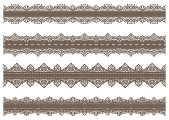Vintage ornament seamless border