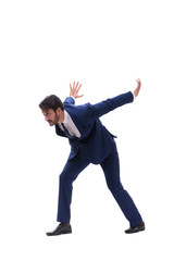 Young businessman isolated on whie background 