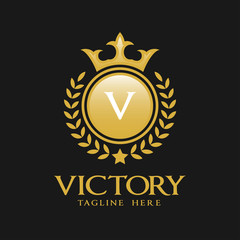 Letter V Logo - Classic Luxurious Style Logo Template