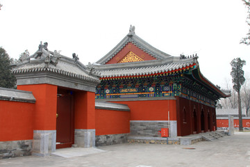 Obraz premium Zhengjue Temple architecture landscape in Old summer palace ruins park, Beijing, China