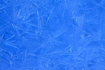 ice flower on the river in winter