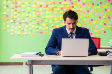 Businessman with many conflicting priorities   