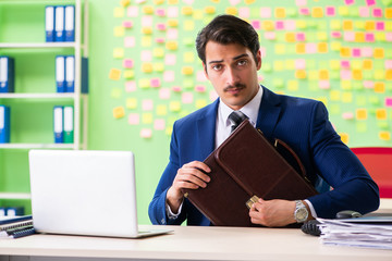 Businessman with many conflicting priorities   