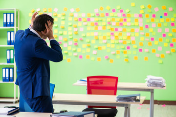 Businessman with many conflicting priorities   