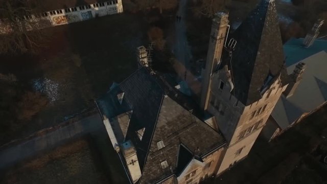 Old House in Park Babelsberg from above