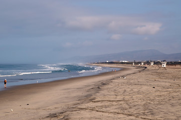 The Pacific ocean beach at Camp Pendelton South near Oceanside, California, USA in summertime