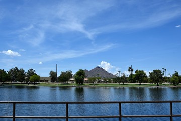 View of Camelback Mountain from Scottsdale Arizona