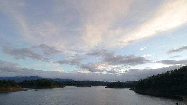 Never been seen Sunrise timelaspe on a water dam at Nueva Ecija, Philippines.