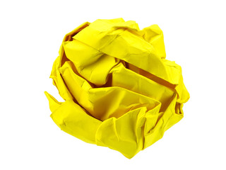 colorful crumpled papers on white background