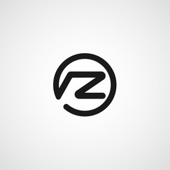 Initial Letter AZ Logo Template Design