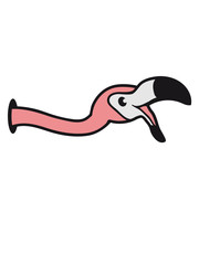 loch wand lachen mund auf essen trinken beugen unten flamingo clipart comic cartoon vogel pink süß niedlich