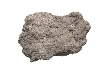 frozen cement isolated on white background