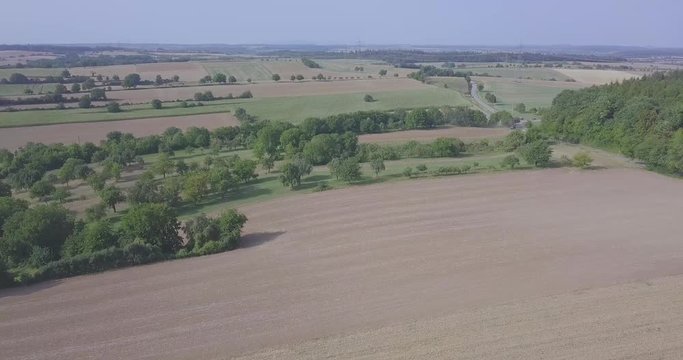 Comet drone shot. Flying to he gorund.