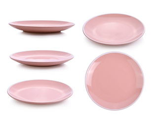 ceramic plate on white background