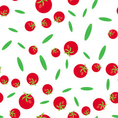 The Seamless pattern. Vegetable set. cucumbers and tomatoes