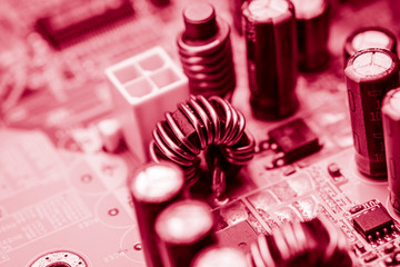 Obraz na płótnie Canvas Abstract,close up of Mainboard Electronic computer background. (logic board,cpu motherboard,Main board,system board,mobo)