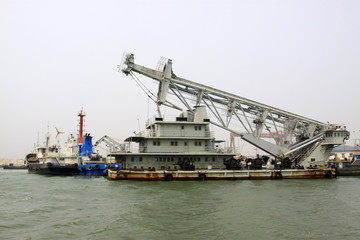 ships moored at the pier