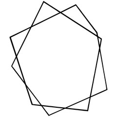 Vector geometric form. Isolated illustration element. Geometric quartz polygon crystal stone mosaic shape amethyst gem.