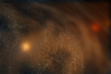 3d rendering, Brilliant nebula