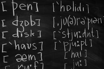 Phonetic and phonemic transcription of any language English class lesson learn.