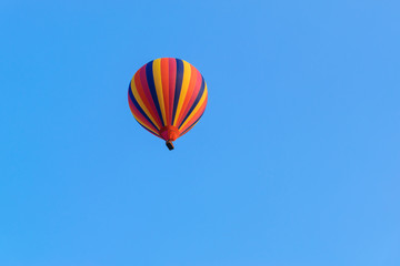 The balloon is rising in the evening in Vang Vieng, Laos with clipping path.