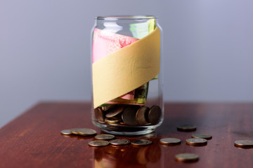 jar of money to do things on the table..