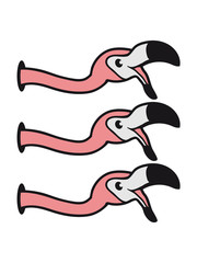 3 freunde team crew party loch wand lachen mund auf essen trinken beugen unten flamingo clipart comic cartoon vogel pink süß niedlich