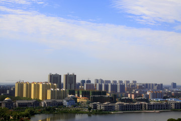 Fototapeta na wymiar city building architecture in northern China