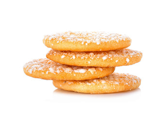 Japanese fragrant rice cake on white background