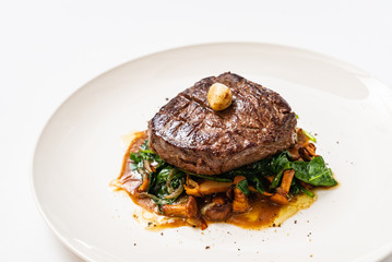 steak with vegetables