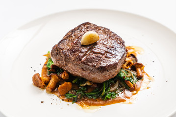 steak with vegetables