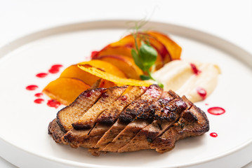 duck with celery puree