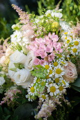 Obraz na płótnie Canvas Wedding flower bouquet, collection of flowers in a creative arrangement. 